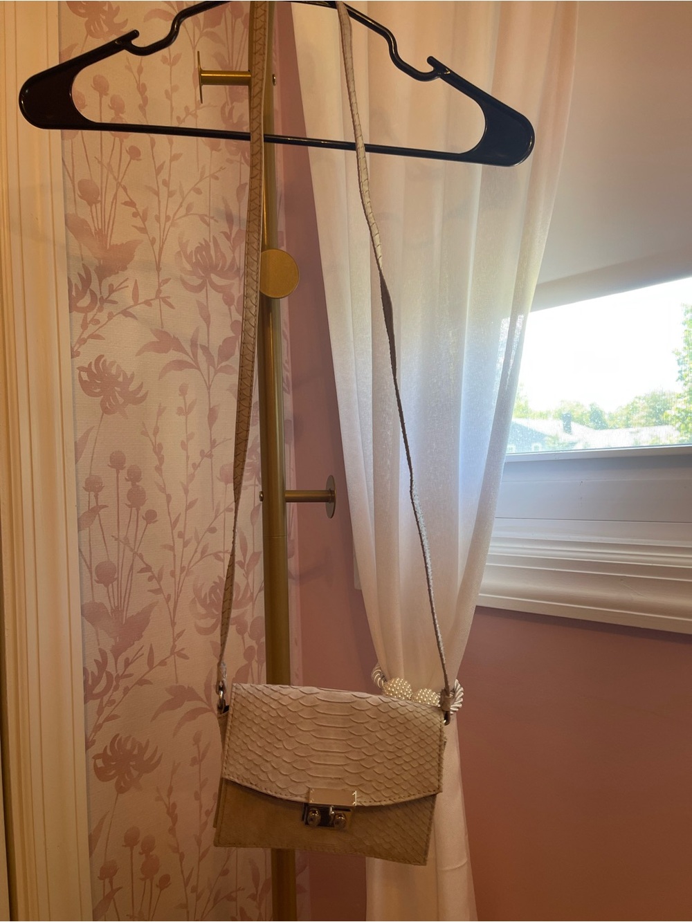 Express Beige Crossbody Bag
